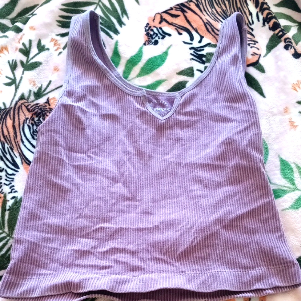 Lavender Ribbed Women's Top